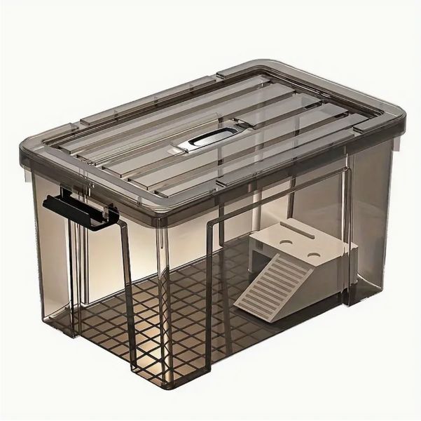 Pet Turtle &amp; Reptile Terrarium with Sun Deck and Climbing Ladder