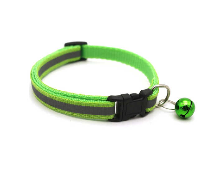 Reflective Cat Collar with Removable Bell 19-32cm Light Green