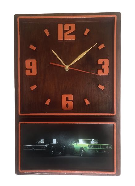 Retro Box Clock (Orange) Nothing Like Brute Power (36)