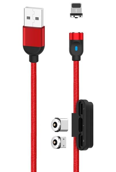 XO 3in1 Magnetic Braided Data Cable 1M Fast Charge Charging Cable - NB128