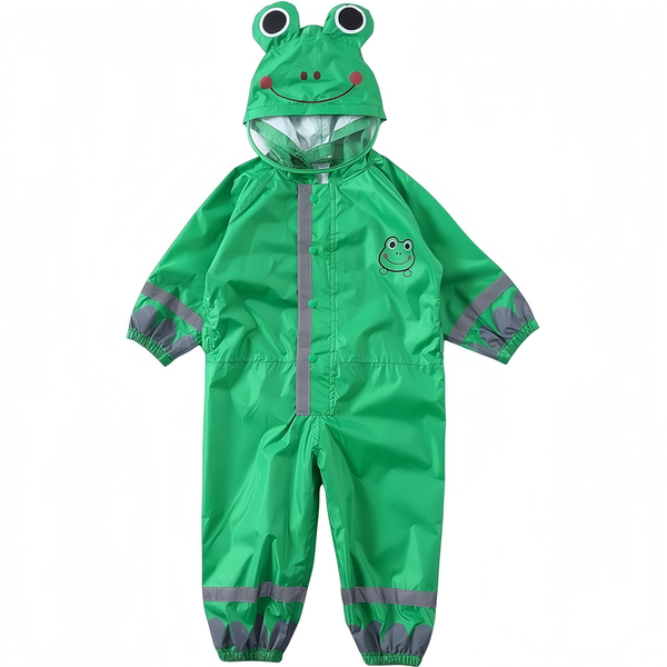 Kids One Piece Hoodie Rain Jacket Coat Poncho Gear Coverall Boys&amp;Girls