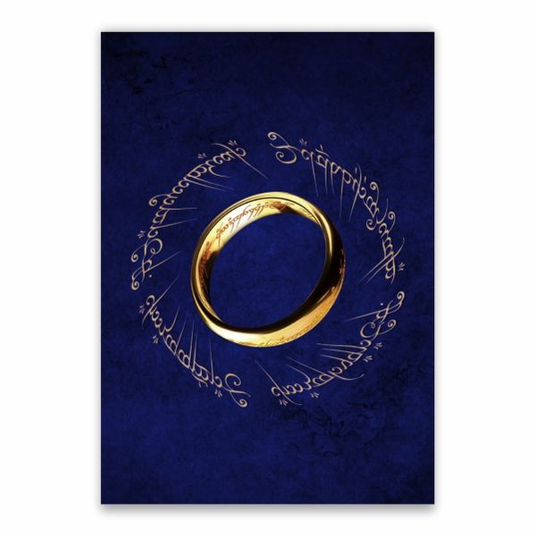 The One Ring Blue Background Poster - A1