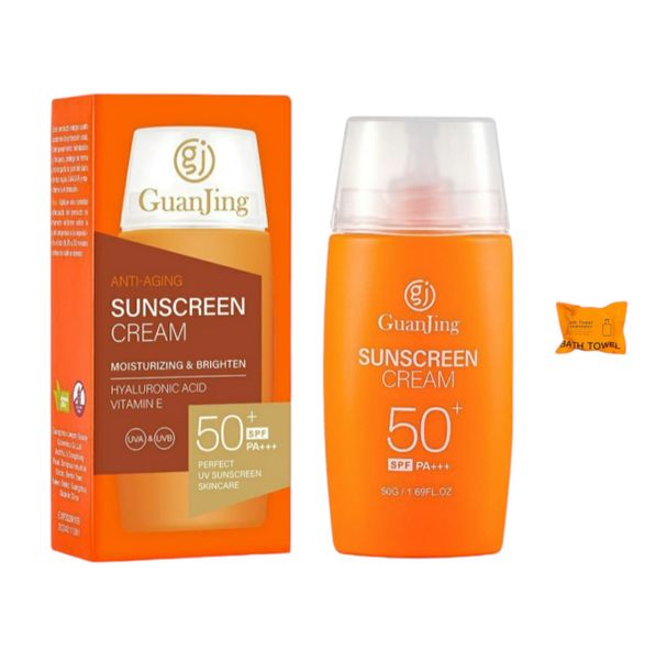 GuanJing Anti-Ageing Sunscreen Cream &amp; Compressed Towel
