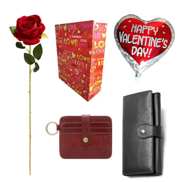 Valentine Gift Card Holder and Clutch Wallet with Gift Bag