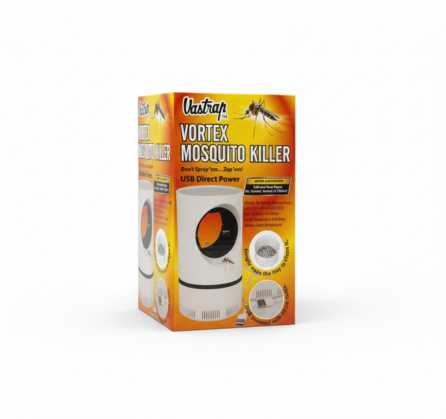 Vastrap Mosquito Killer Lamp - USB Indoor Insect Trap, White Design