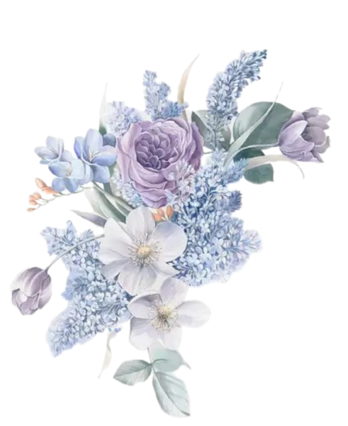 Purple Vinyl Floral Wall Art: Room Decor