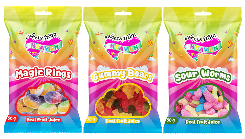 12Pk | Sweets from Heaven | Magic, Bears, Worms | Sweets &amp; Chocolates |50g