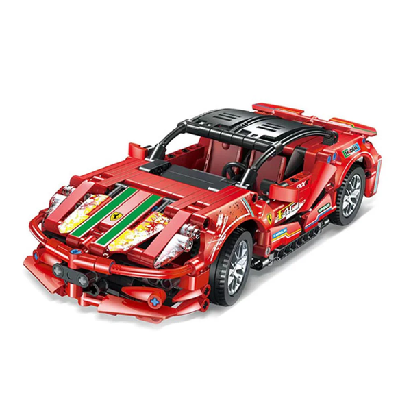433-Piece Technique Crimson Supercar Building Blocks Model Set