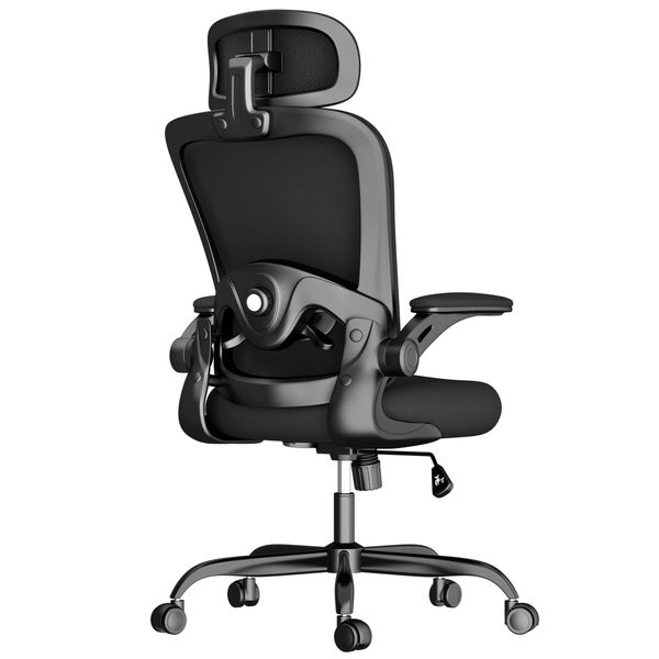 Computer Chair with Headrest 3D Lumbar Office Chair for Living Bed Room