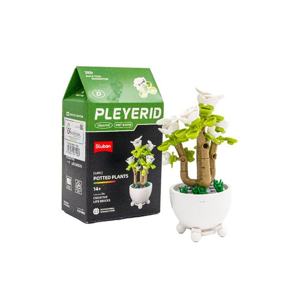 Sluban Building Set: Pleyerid - Potted Plants - Succulent - 99 Piece