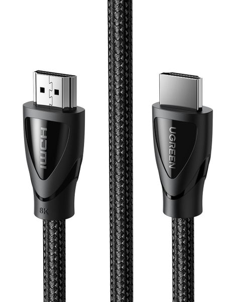 UGreen 80402 HDMI V2.1 Male to Male Braided 8K@60Hz 1.5m Cable-BK