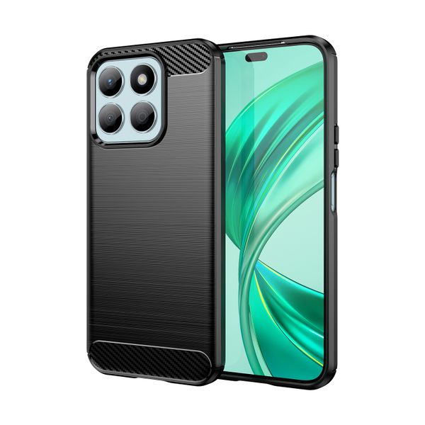 Carbon Fiber Soft TPU Phone Case Compatible With Honor Play 40 Plus