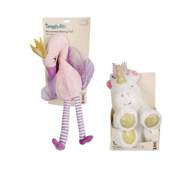 Kids Microwave Heating Pad Swan &amp; Unicorn - 2 Pack