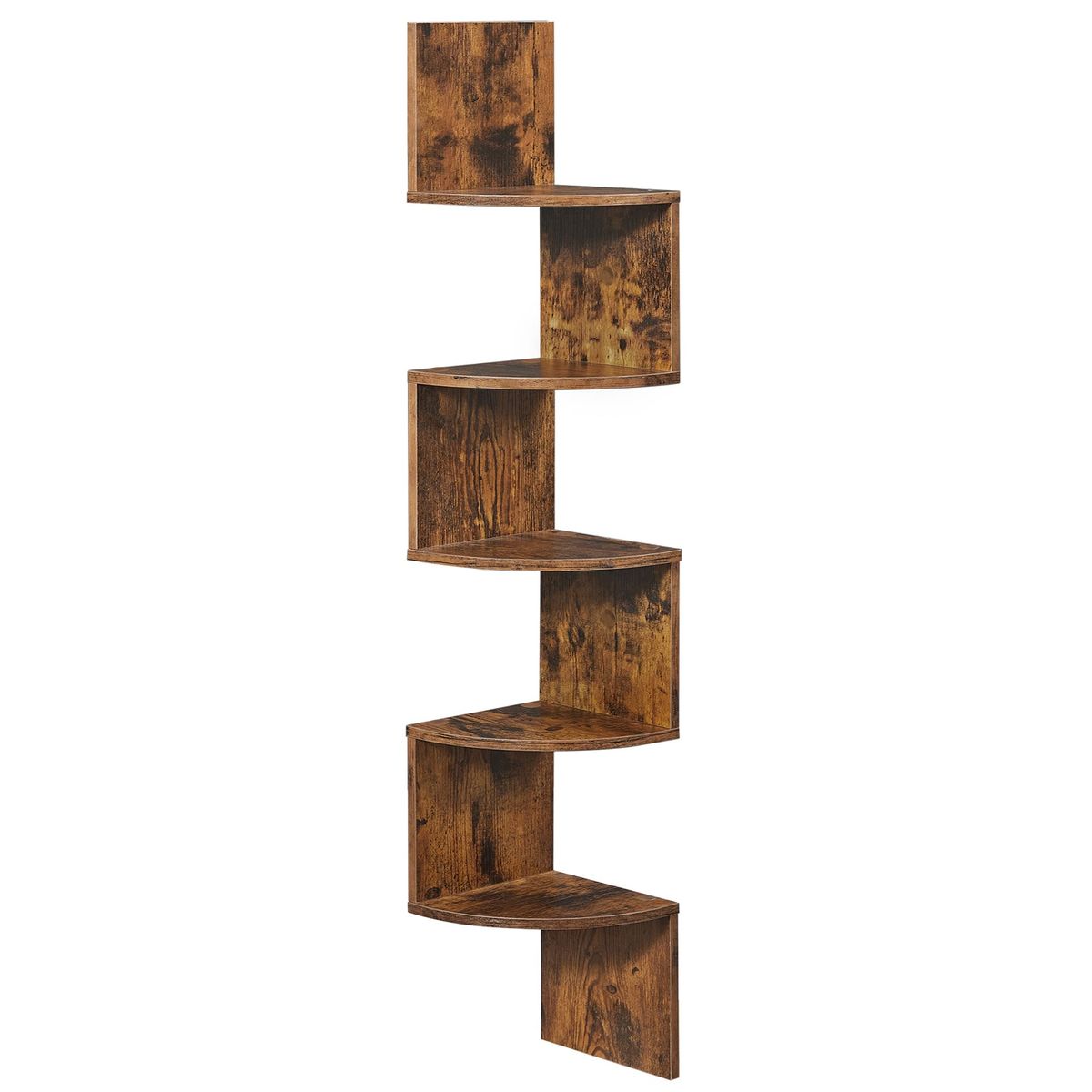 5-Tier Floating Corner Shelves 123cm Long - Display Floating Book Shelf