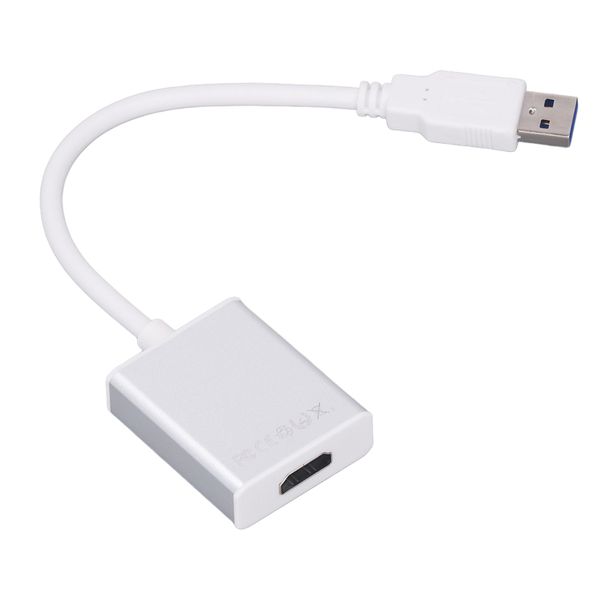 USB Adapter Aluminum Laptops Silver Compatible with HDMI
