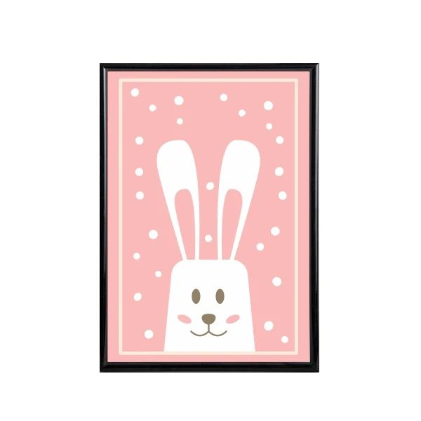 Bunny Friend Peeking Poster - A1