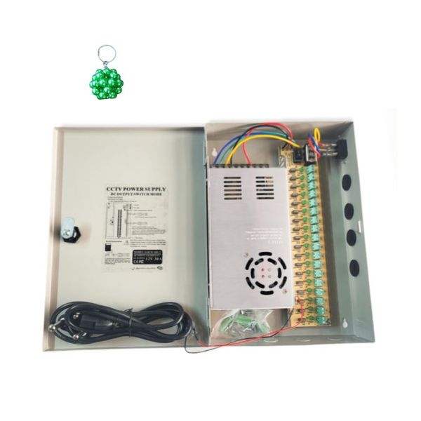 JG0357 CCTV Power Supply DC12V 30A And A Keyholder