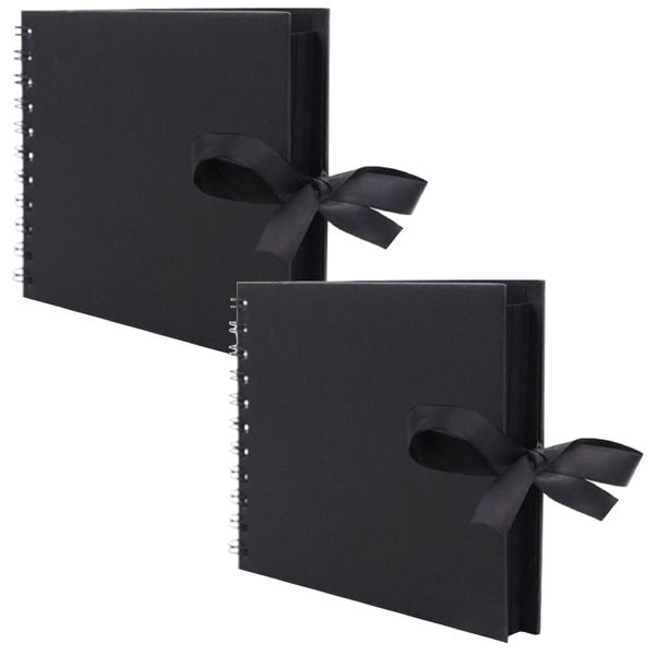 Craft Stationery Scrapbooking A5 Albums Set of 2 Black(A5)