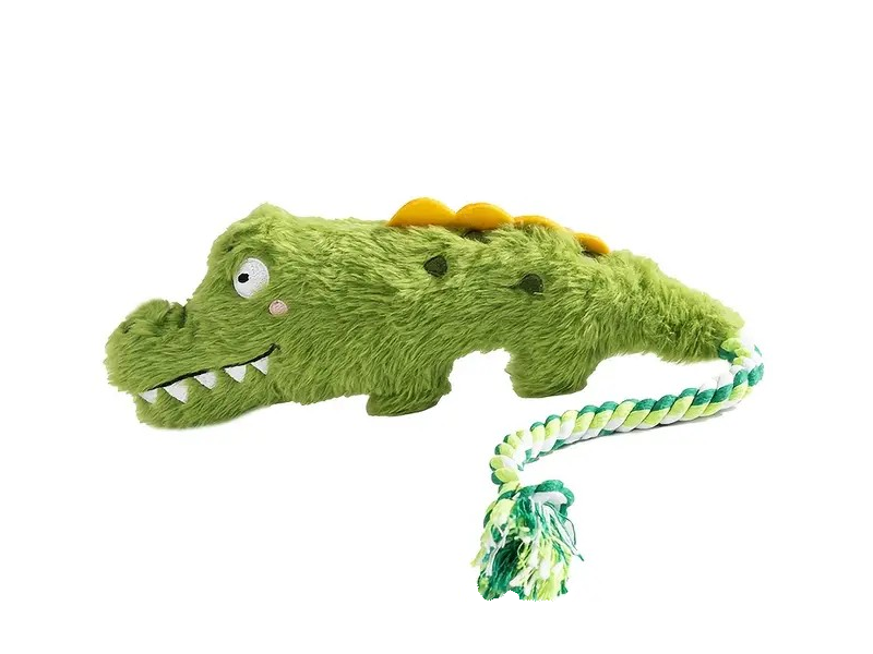 Squeaky Plush Alligator Dog Chew Toy