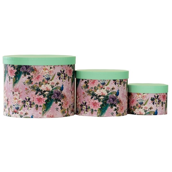 3 Nested Boxes Exquisite Peacock