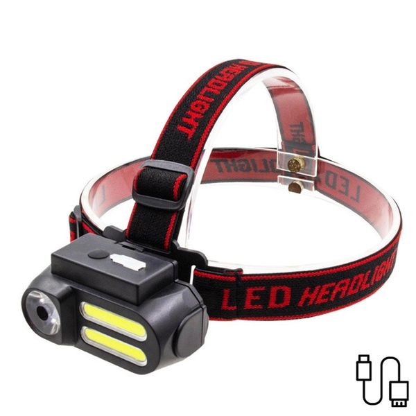 COB Led Headlamp USB rechargeable Headlight