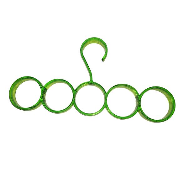 Green 5 Holes Slot Scarves, Ties, Shawls, Pashminas, Socks or Belts Hanger