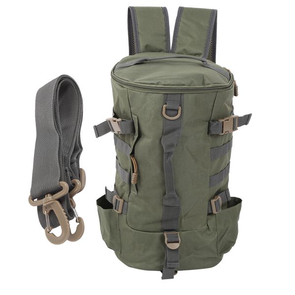 Military Green Cylindrical Rod Sling Backpack