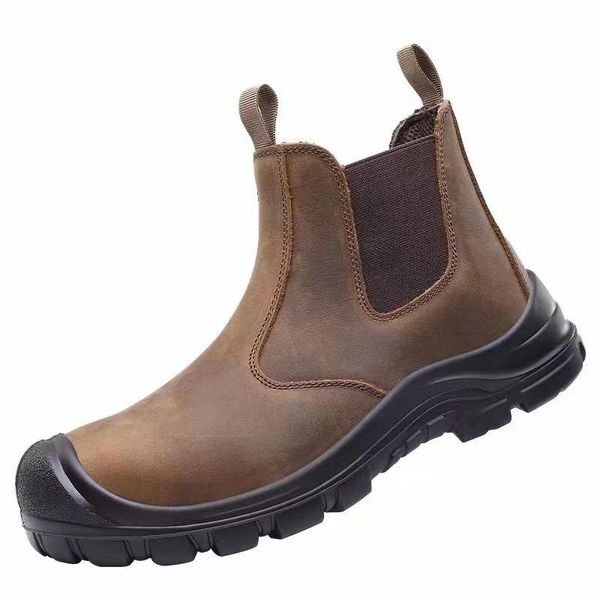 Men's PU Leather Safety Boots - Steel Toe Work Boots