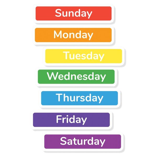 Days of the week Photo Fridge Magnets - (7 PER PACK)