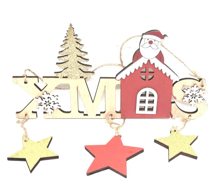 Wooden Santa Christmas Wall Hanging