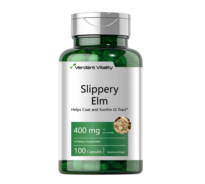 Verdant Vitality - Slippery Elm 400mg - 100 capsules