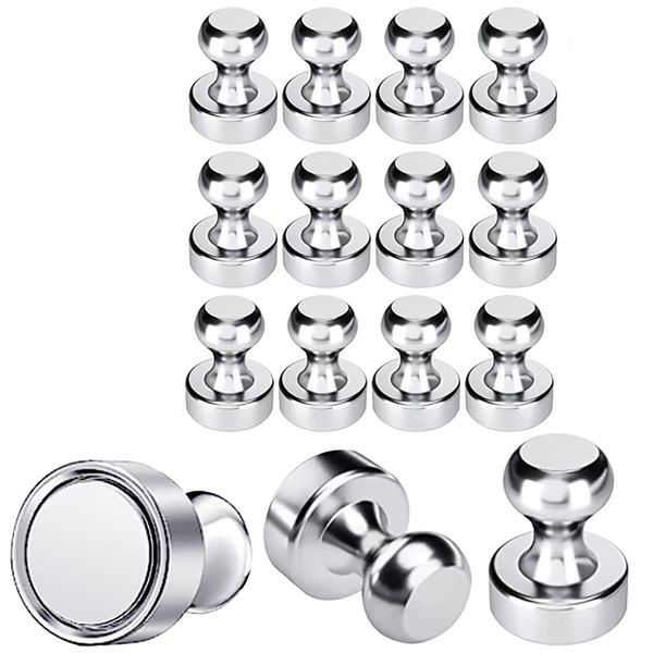 Strong Magnets Small Push Pins Locker Magnets Magnetic Thumb Tacks - 15 Piece