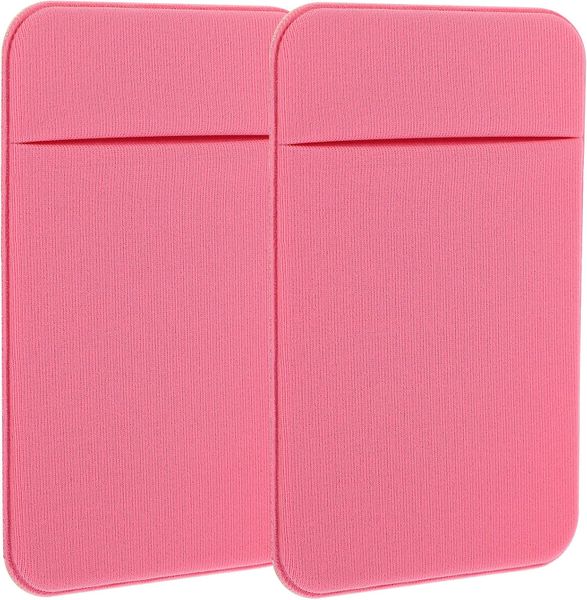 2pcs Adhesive Phone Back Card Holders, Elastic Stretch Fabric Credit Card