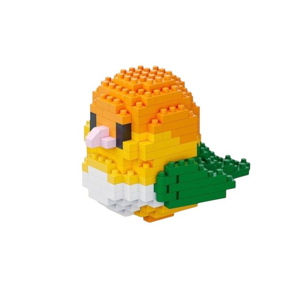 DIY Small Bird Building Block Set - Orange - 234 Piece