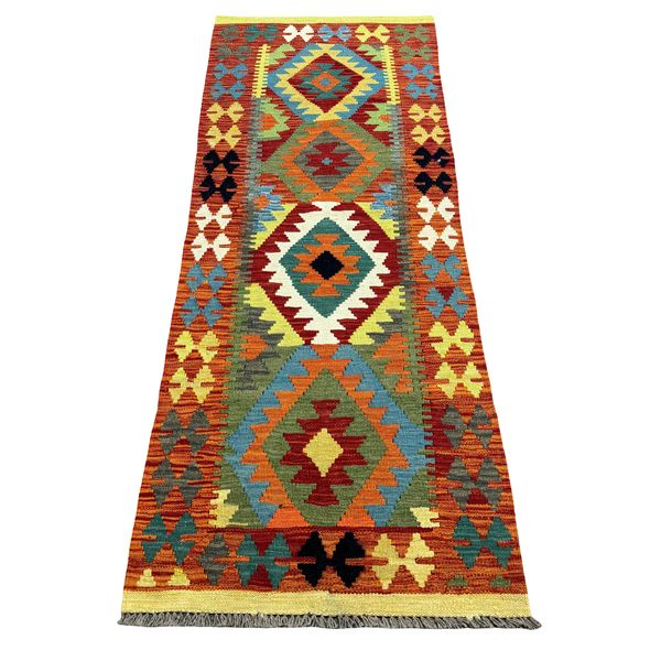 Carpet Express &amp; Decor - Artisan Multi Hue Kilim Runner Rug - 208 x 76cm