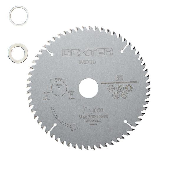 Dexter Circular Saw Blade To Cut Hard Wood Clean Cut 190mmx30mm