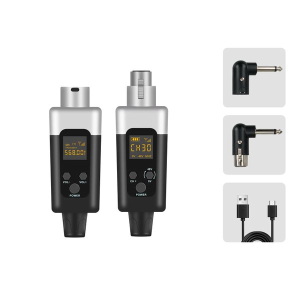 Wireless Microphone Converter XLR Transmitter and Receiver MIC converter