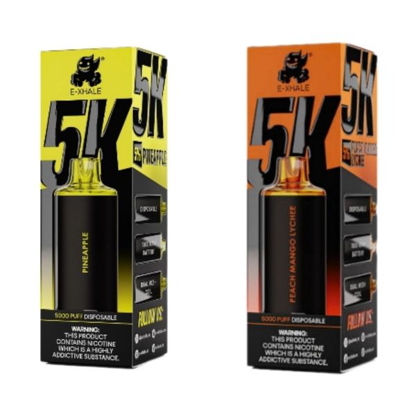 E-Xhale 5000 Puffs Disposable Vape - Pineapple &amp; Peach Mango (Pack of 2)