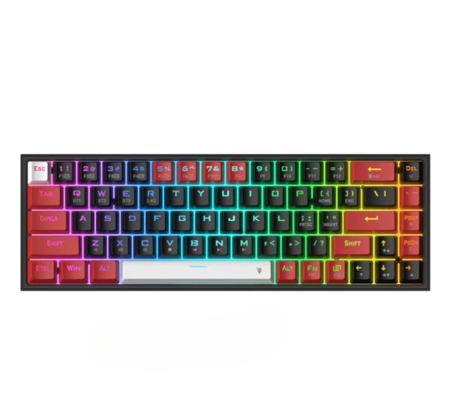 Ultra-Portable 68-Key Bluetooth Wireless Keyboard in Red, Black, White