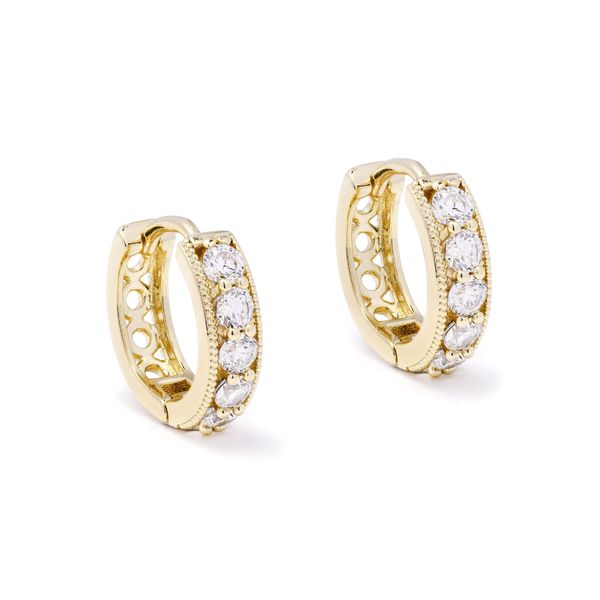 iDesire Cubic Zirconia Huggie Earrings