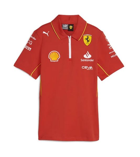 Ferrari team polo shirt 2024, burnt red