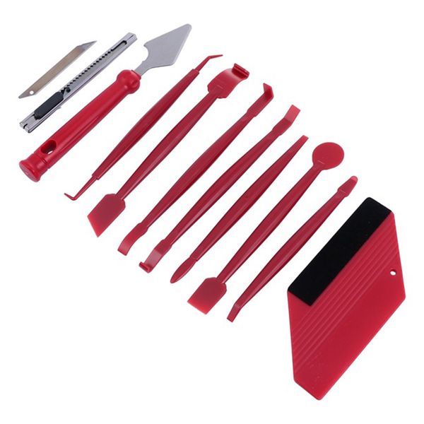 Useful Fine Safe Car Tint Tools Plastic Squeegee Car Vinyl Scraper - Blue