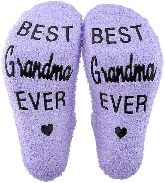 Fluffy Winter Socks for Granma on Mothers Day. Birthday, Christmas