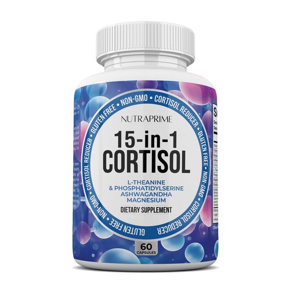 15-in-1 Cortisol Support - Ashwagandha, L-Theanine &amp; Magnesium