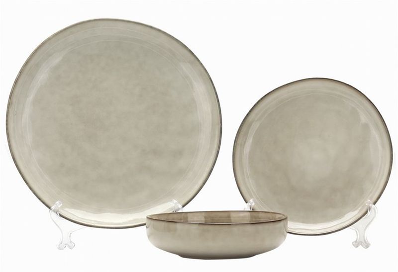 12 Piece Ceramic Dinner Set Cream
