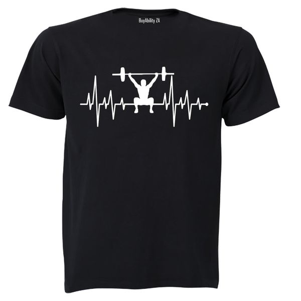 Weight Lifting Lifeline - Mens - T-Shirt - White