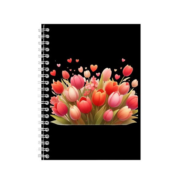 Tulip 12 A5 Notebook Spiral Lined Trendy Notepad Flower Idea 388