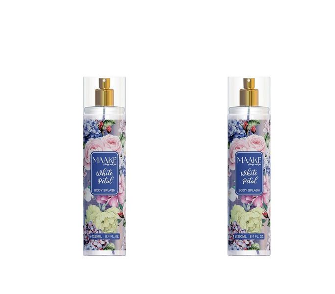 MAAKE White Petal Body Splash 250ml Bottles Pack of 2 Body Spray