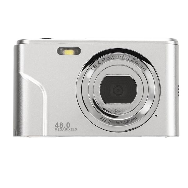 Mini Compact Camera, 48MP, 16X Zoom, 1080P, 2.4" IPS Display, Pocket