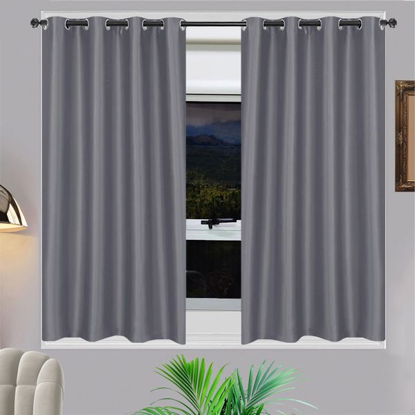 Matoc Designs Café Curtain -Blockout - Shimmer Teal -Eyelet - Pack of 2